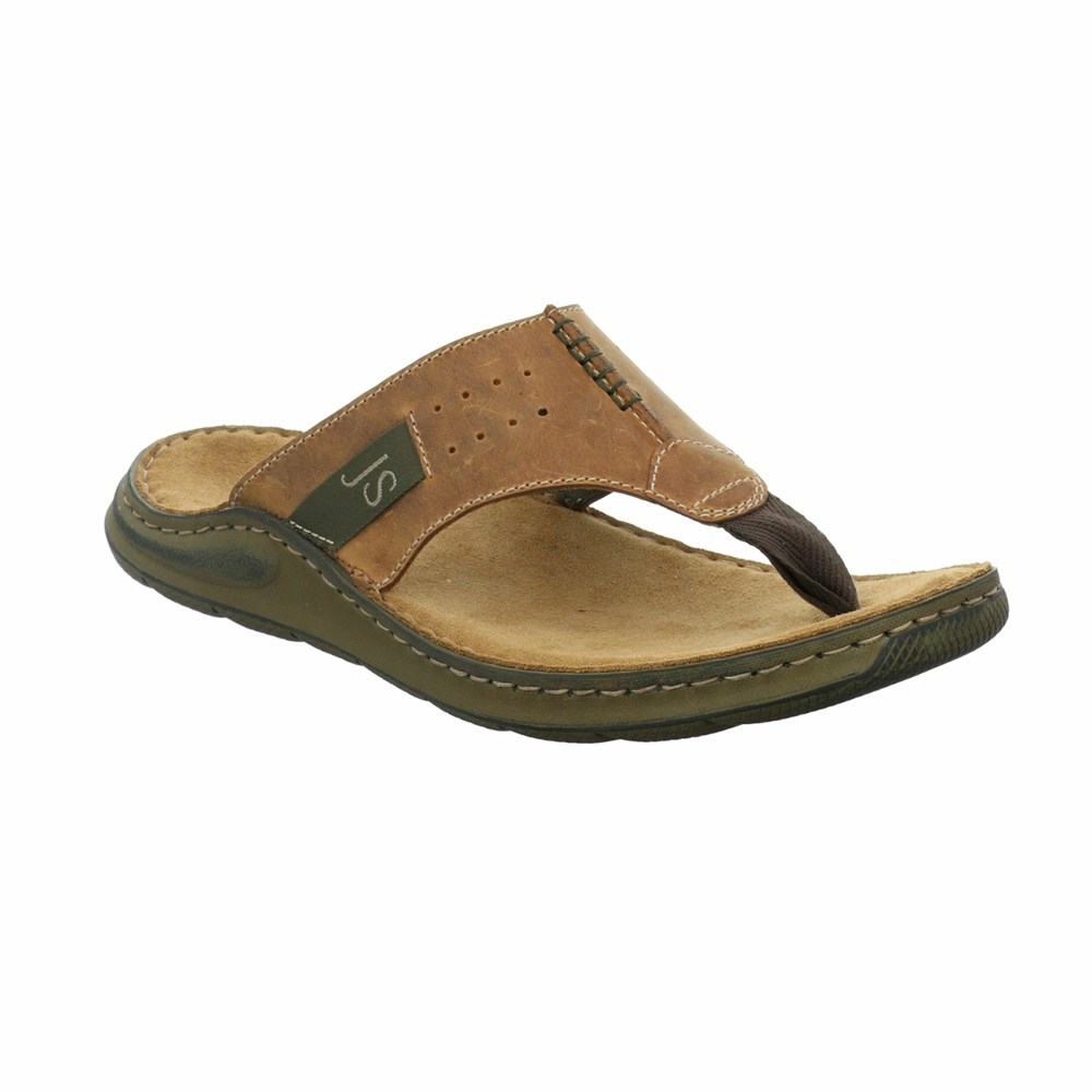 Beige Josef Seibel Maverick 05 Men\'s Sandals | RXLW49381