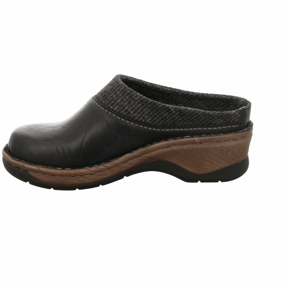 Black Josef Seibel Catalonia 69 Women's Clogs | IDAK06328