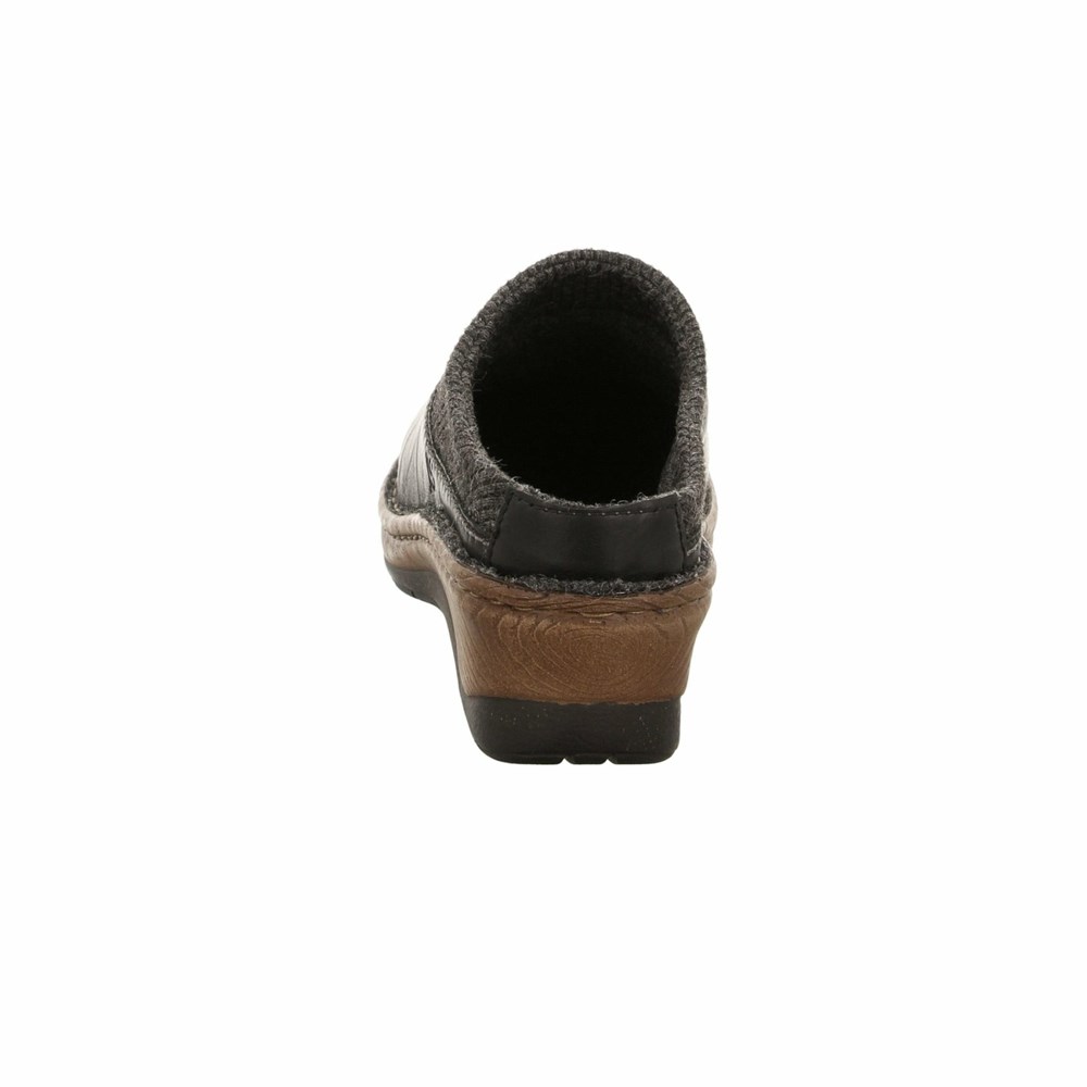 Black Josef Seibel Catalonia 69 Women's Clogs | IDAK06328