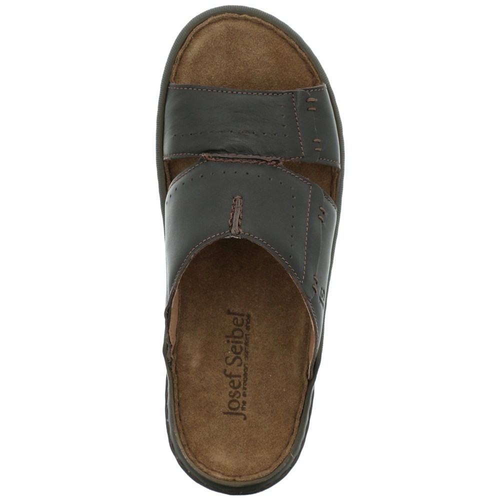 Black Josef Seibel Logan 21 Men's Sandals | BLAC36970