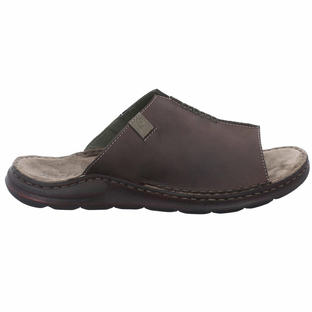 Black Josef Seibel Maverick 03 Men's Sandals | JUIV43251