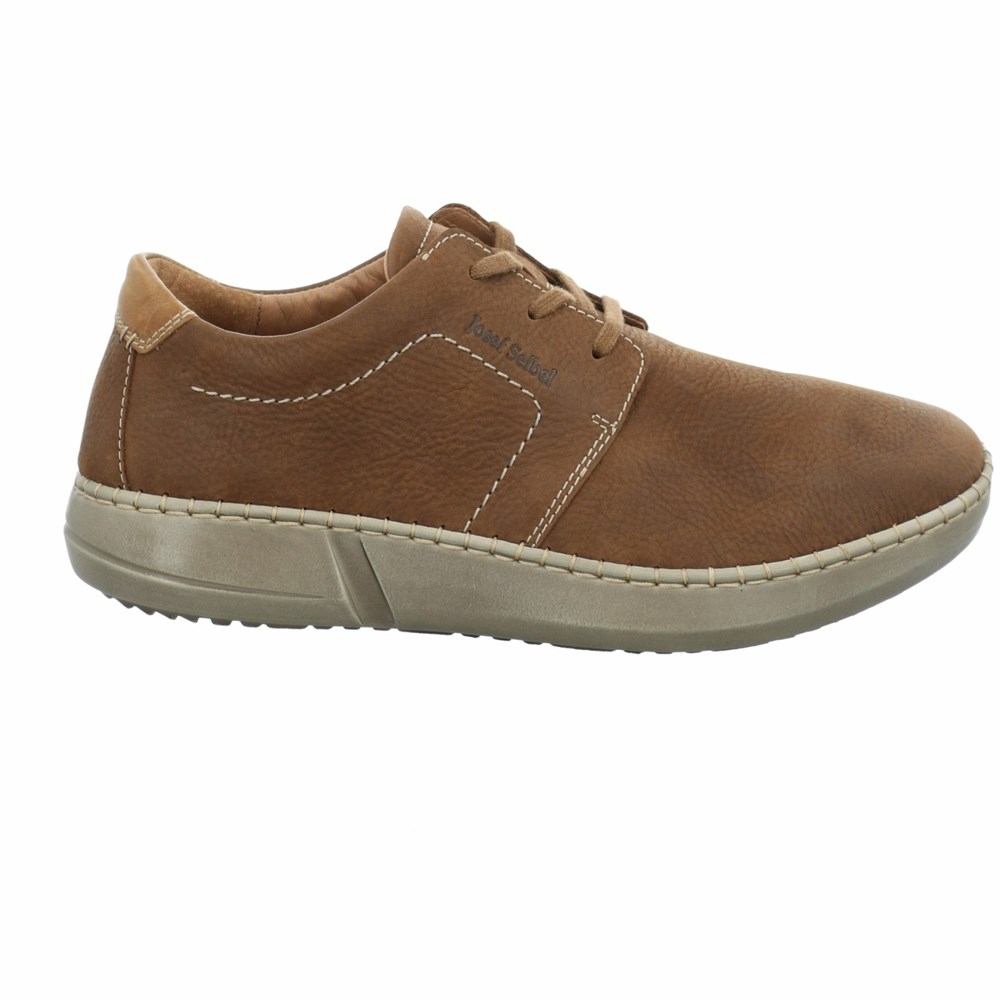 Brown Josef Seibel Louis 01 Men's Lace Up Shoes | XQHD52863