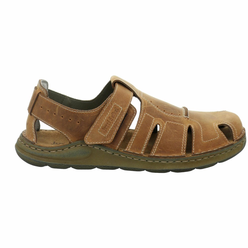 Brown Josef Seibel Maverick 01 Men's Sandals | VJXQ47128