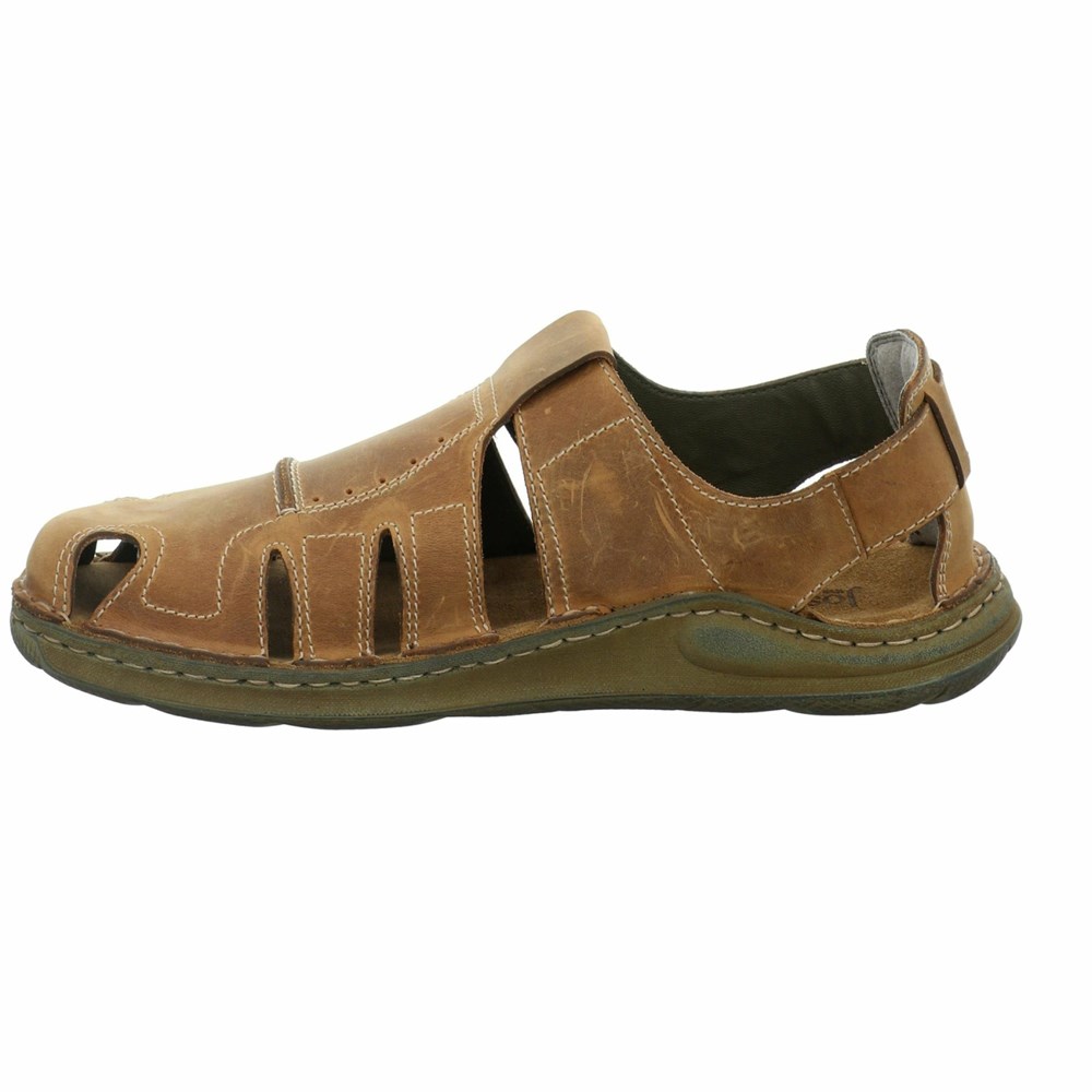 Brown Josef Seibel Maverick 01 Men's Sandals | VJXQ47128