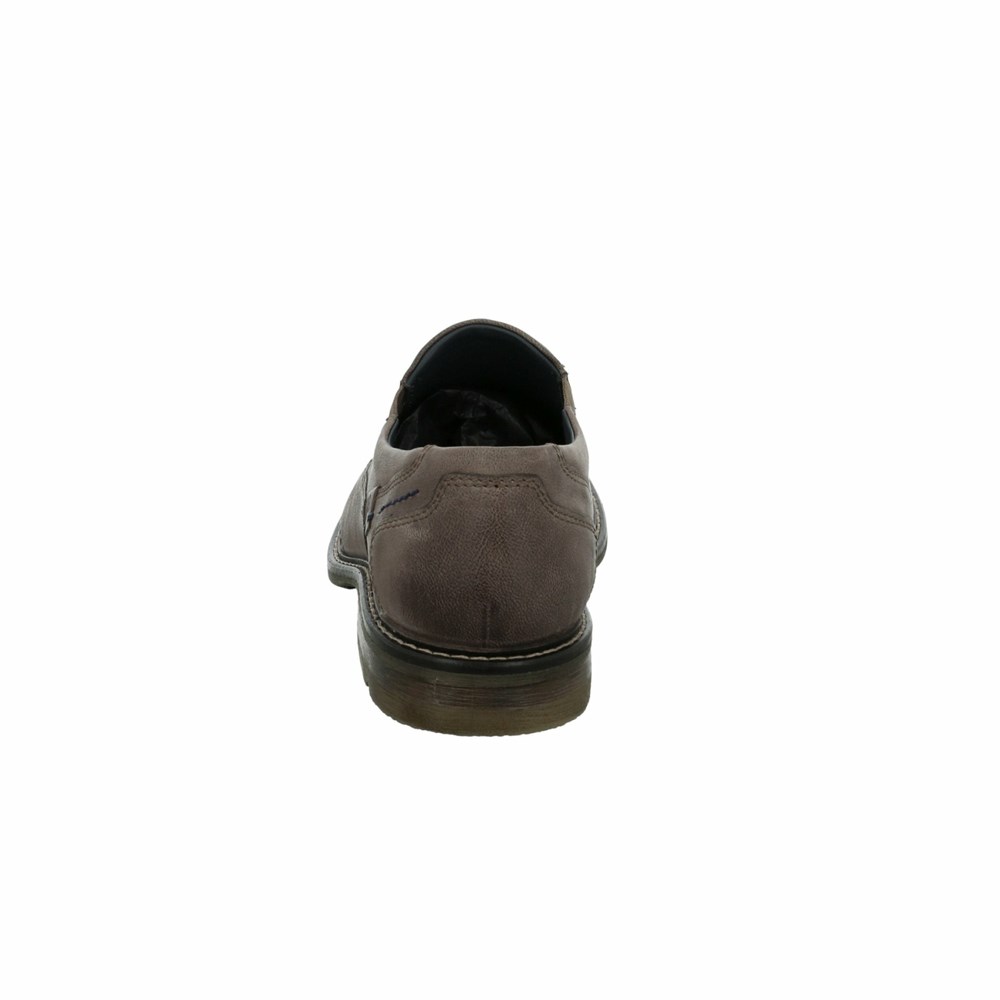 Grey Brown Josef Seibel Earl 06 Men's Slip On | ARLF12583