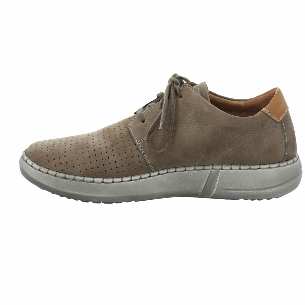 Grey Brown Josef Seibel Louis 06 Men's Sneakers | GEYX28790