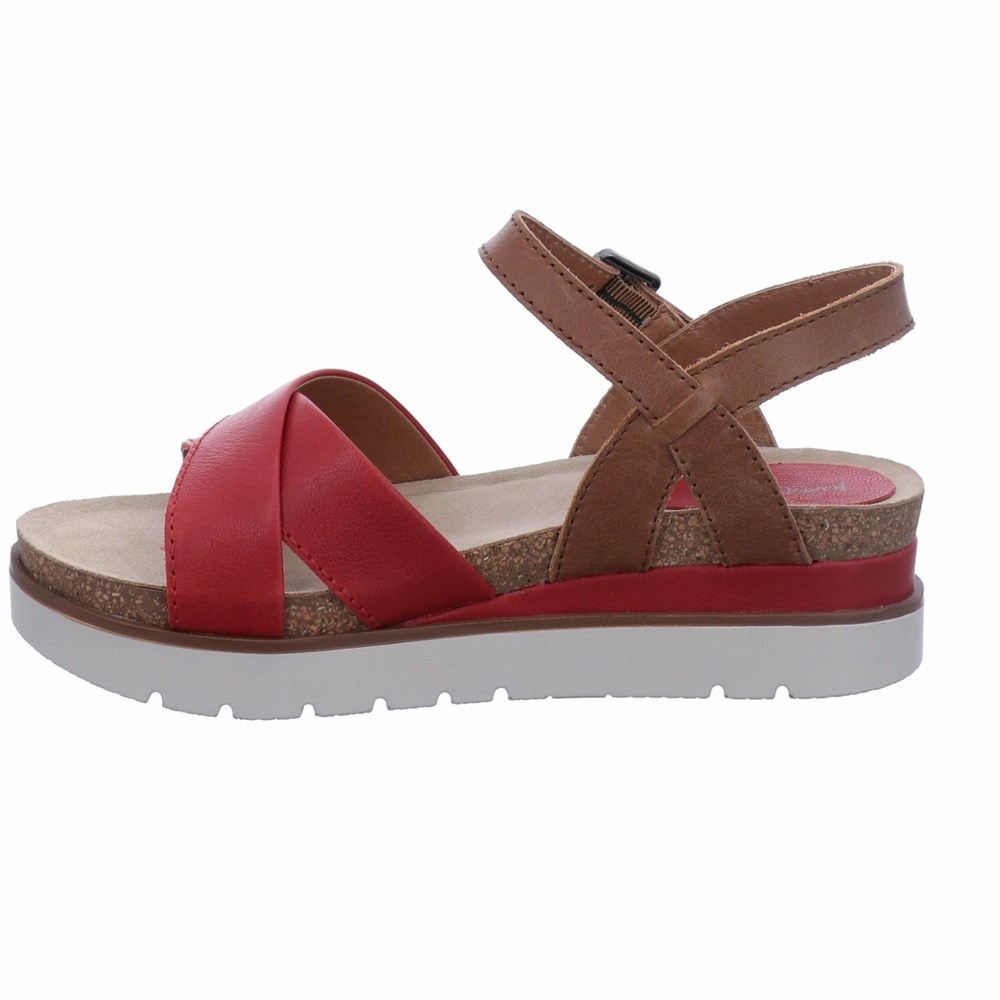 Red Josef Seibel Clea 10 Women's Sandals | BYCL18920