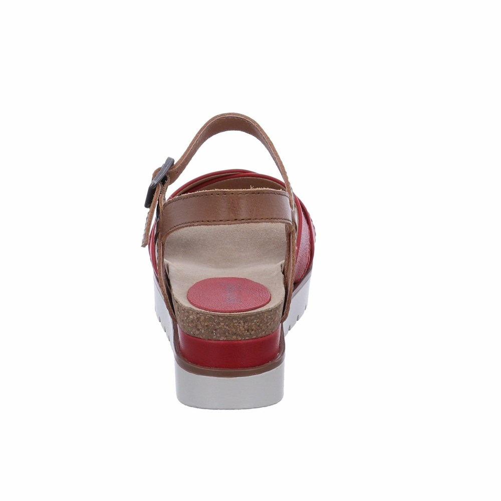 Red Josef Seibel Clea 10 Women's Sandals | BYCL18920